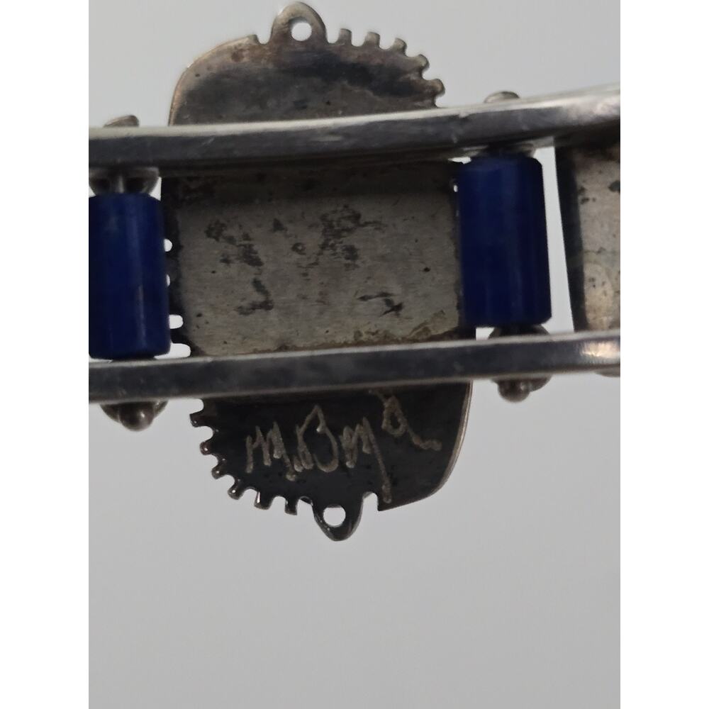 Michael Boyd Artisan Mosaic Cuff Bracelet 18K 22K Gold Sterling Lapis Chrysopras - Picture 7 of 8